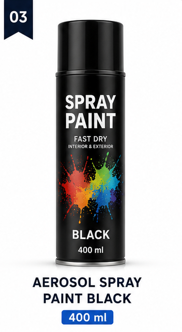 Aerosol Spray Paint Black 400 ml